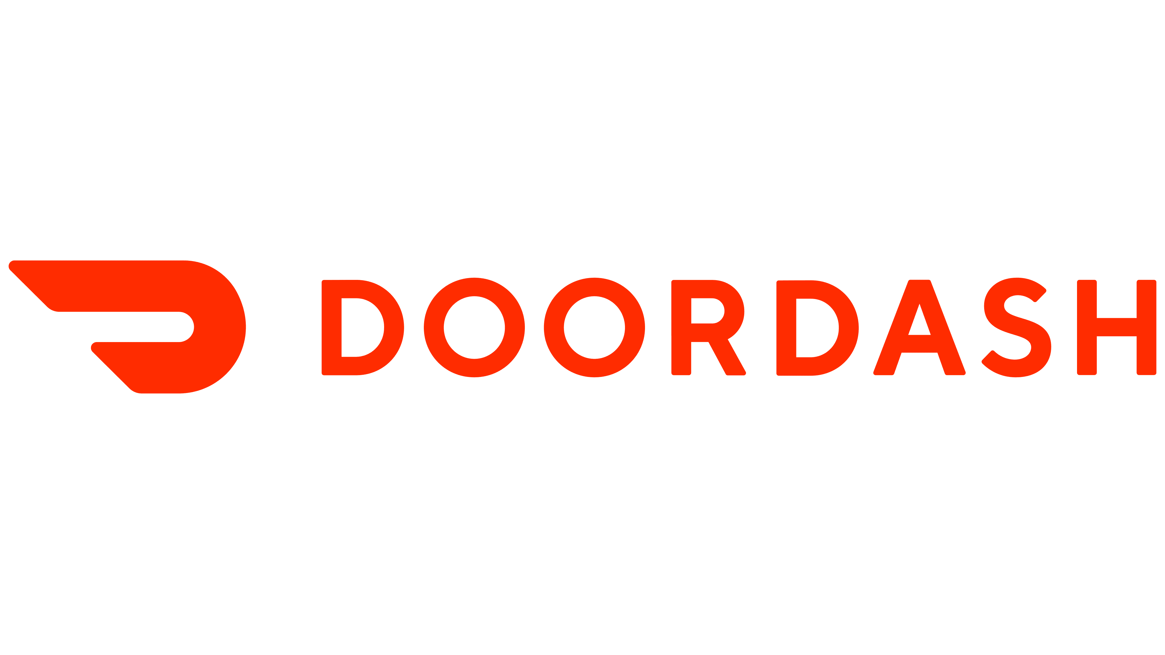 Doordash company logo on a green background.